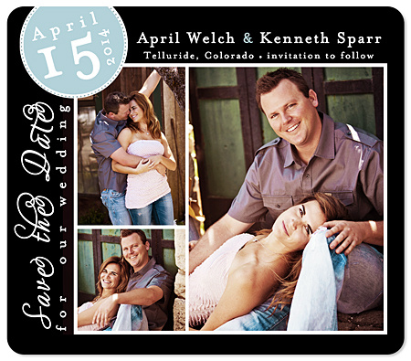 "Stamped" Save the Date Magnet